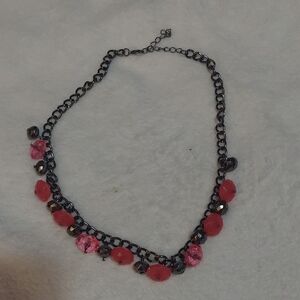 3/$12 Chic Black and Red Beaded Necklace